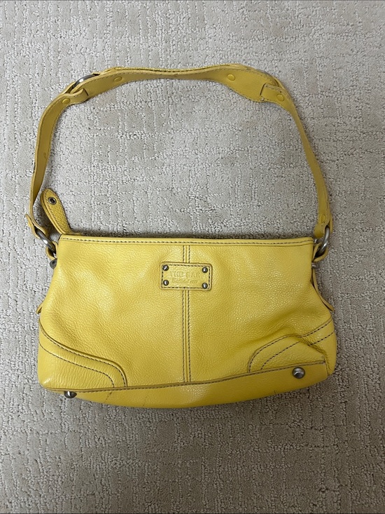 The Sak Handbags - The Sak Yellow Pebbled Leather Shoulder Bag with Silver colored Hardware